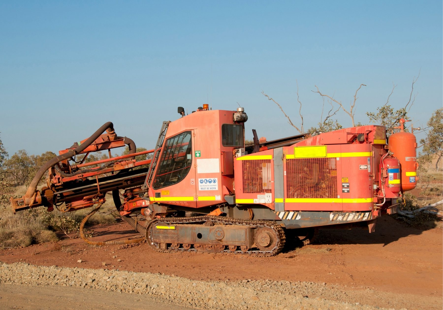 Mining drill rig supported by MMST in Tanzania